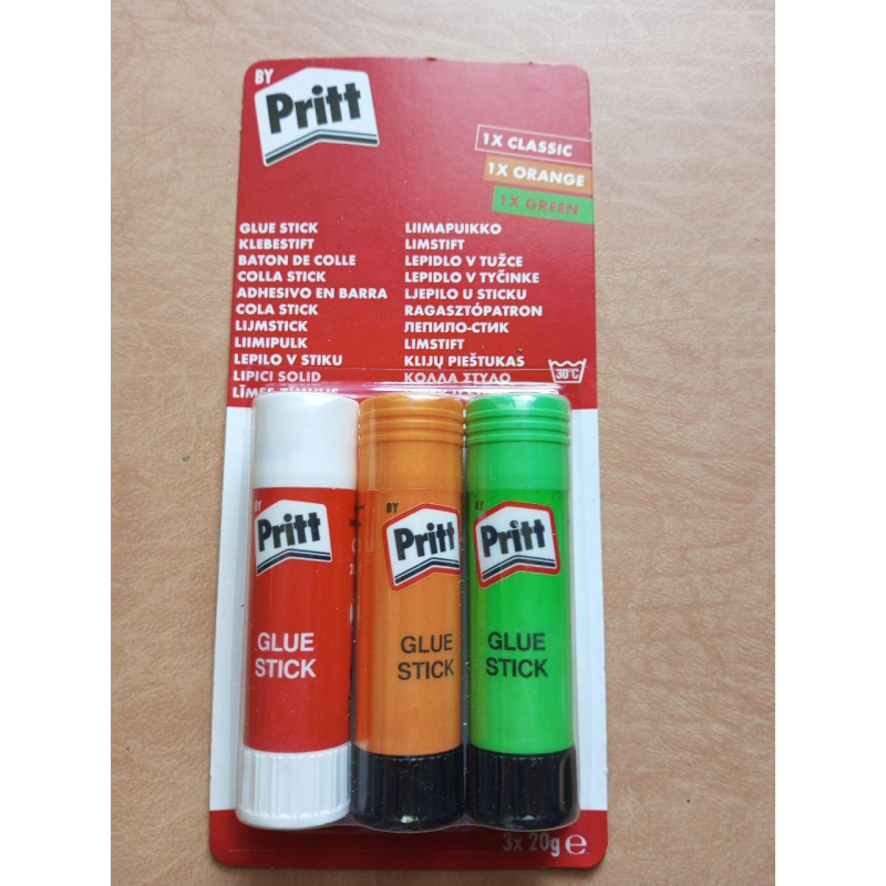 Клей-олівець, набір 3 шт по 20 гр, Pritt різні кольори Німетчина Клей-олівець, набір 3 шт по 20 гр, Pritt різні кольори Німетчина