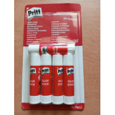 Клей-олівець, набір 5 шт по 10 гр, Pritt білий з зеленим  Німетчина