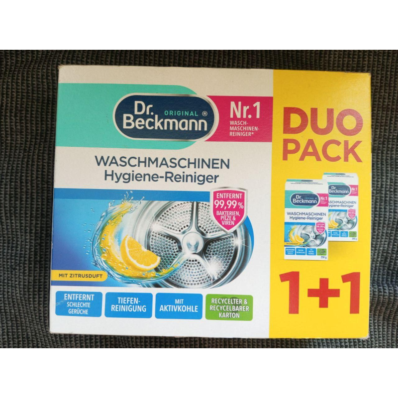 Антибактеріальний порошок для чищення пральної машини Dr. Beckmann Waschmaschinen Hygiene-Reiniger 2*250 г