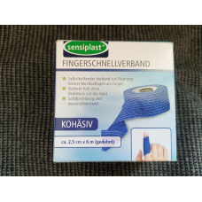 Бінт-пластир з фіксацією без прилипання 2,5 см х 6м синій Sensiplast