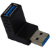 Перехідник штекер USB A - гніздо USB A, кутовий, v.3.0 Перехідник штекер USB A - гніздо USB A, кутовий, v.3.0
