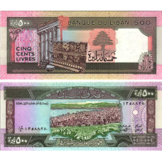 Ліван / Lebanon 500 pounds 1988 Pick 68 UNC