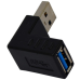 Перехідник штекер USB A - гніздо USB A, кутовий, v.3.0 Перехідник штекер USB A - гніздо USB A, кутовий, v.3.0