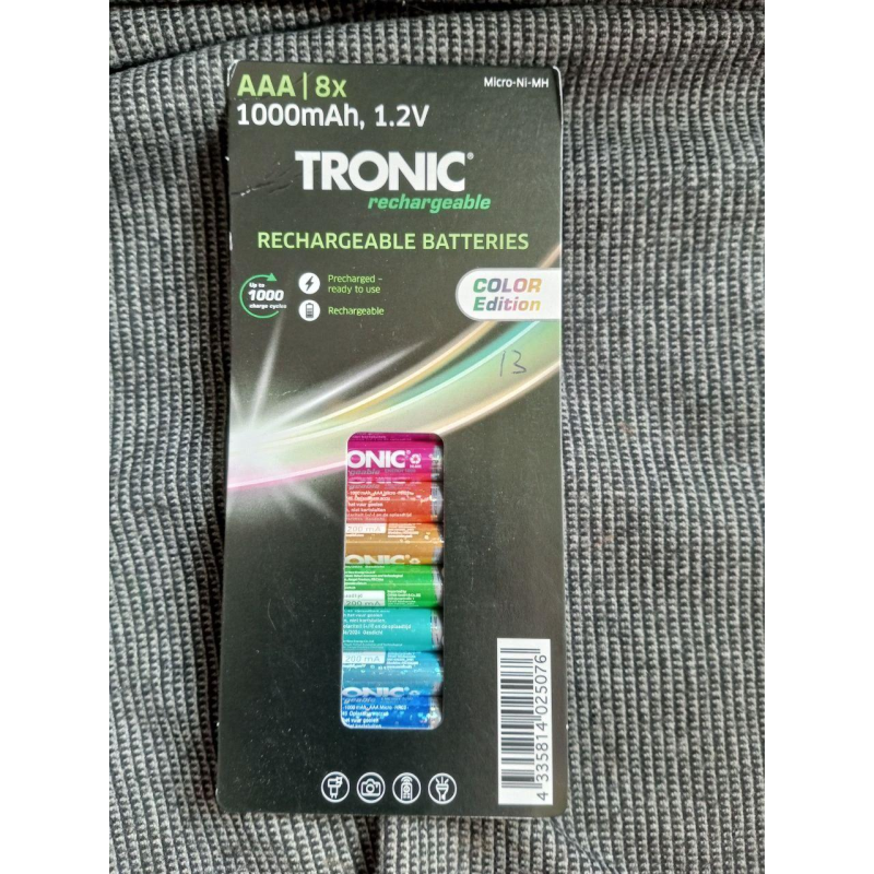 Акумуляторні батареї Tronic, AAA 1000 мА·год, NiMH, 8 шт. Акумуляторні батареї Tronic, AAA 1000 мА·год, NiMH, 8 шт.