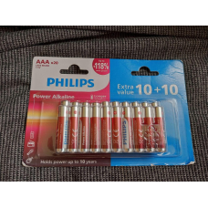 Набір батарейок Philips ААA Power Alkaline, 20 шт.