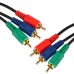 Шнур компонентний, 3 RCA х 3 RCA, gold, діам.-4+4+4 мм, 1,5 м