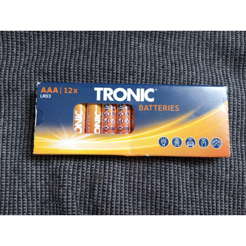 Лужні батарейки Tronic LR3 AAA 1.5V12 шт. Лужні батарейки Tronic LR3 AAA 1.5V12 шт.