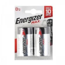 Батарейки Energizer Max D2 (LR20,), алкалиновые, комплект 2 шт., в блистере