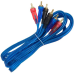 Шнур з“єднувальний , 3 RCA х 3 RCA, gold, діам.- 3+3+3мм, прозоро-синій, 3м
