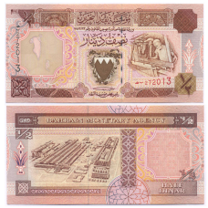 БАХРЕЙН 18 BAHRAIN 1/2 DINAR 1973(1998) Unc