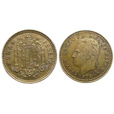 Монета 1 песета. 1975 рік, Іспанія.(Г)