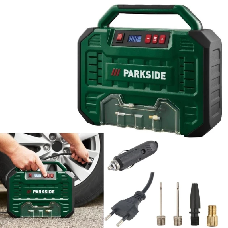 Автомобільний компресор 12/220 в Parkside PMK 150 A1 компресор для підкачування коліс