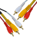 Шнур з“єднувальний 3RCA х 3RCA, діам.-3+6+3мм, 1,2 м