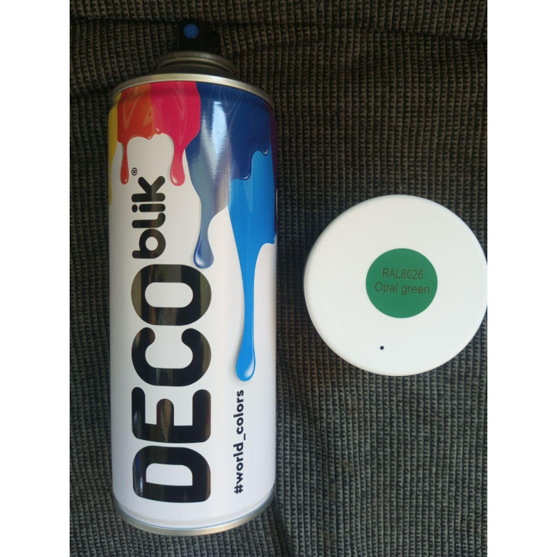 Фарба Deco RAL 400 мл Аерозоль опаловий зелений (RAL 6026) Фарба Deco RAL 400 мл Аерозоль опаловий зелений (RAL 6026)