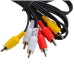 Шнур з“єднувальний , 3RCA x 3RCA, 1,8 метра
