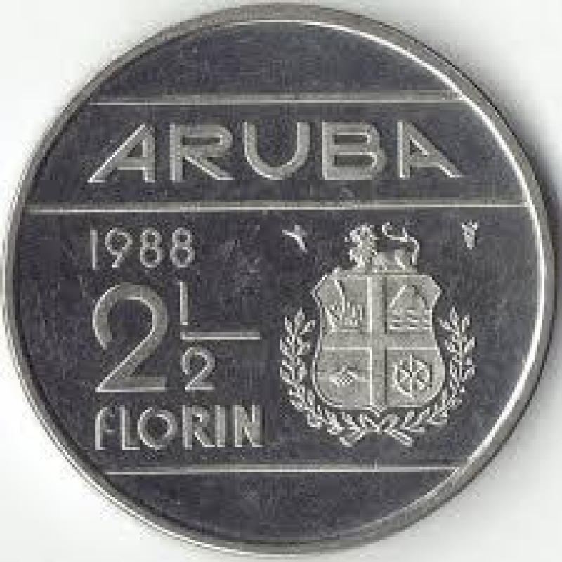 2 1/2 флорина 1988, Аруба 2 1/2 флорина 1988, Аруба