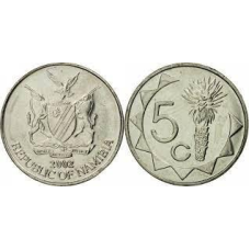 Акація. Монета 5 міліграмів. 1993-2010 рік, Намібія.