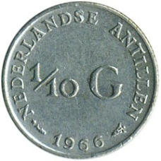 Нідерландські Антильські острови 1/10 гульдена, 1954 — 1970