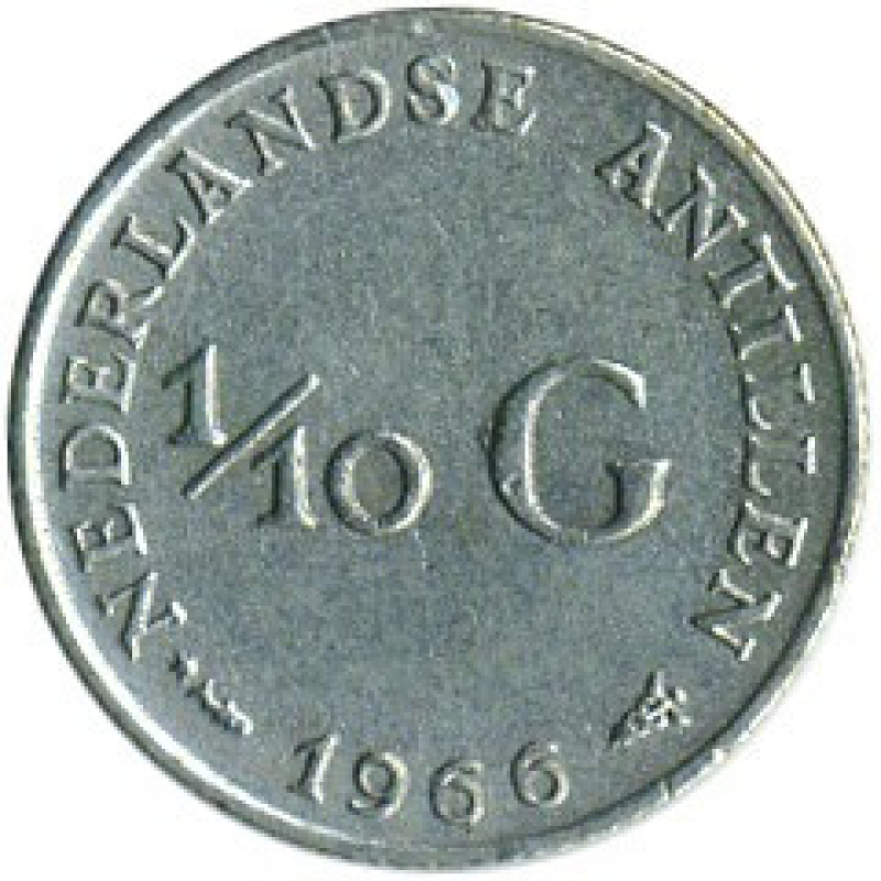 Нідерландські Антильські острови 1/10 гульдена, 1954 — 1970 Нідерландські Антильські острови 1/10 гульдена, 1954 — 1970
