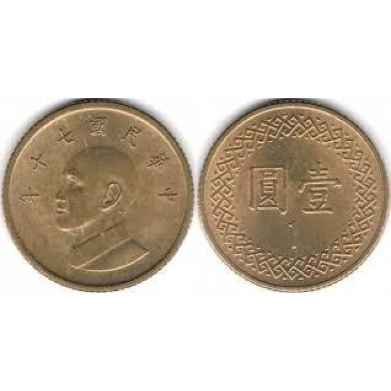 1 долар 1981-2022, Тайвань (БС) 1 долар 1981-2022, Тайвань (БС)