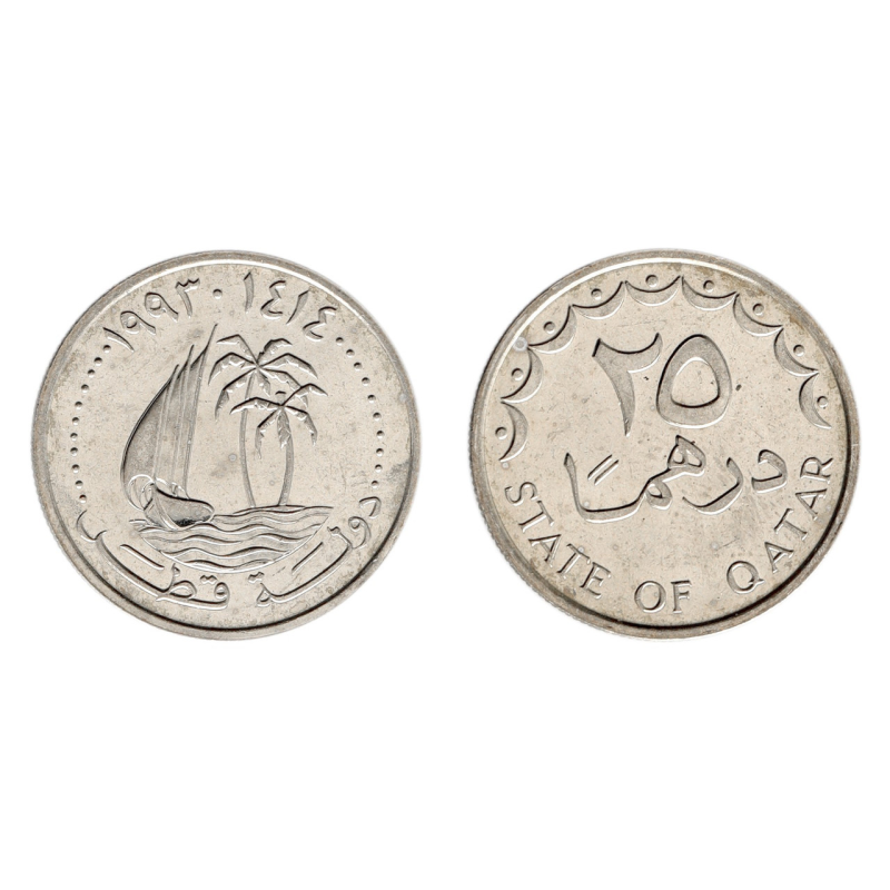 25 дрхамів 1973 — 1998, Катар (ЄВ)
