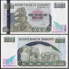 Зімбабве / Зимбабве / Zimbabwe 1000 Dollars 2003 Pick 12b UNC