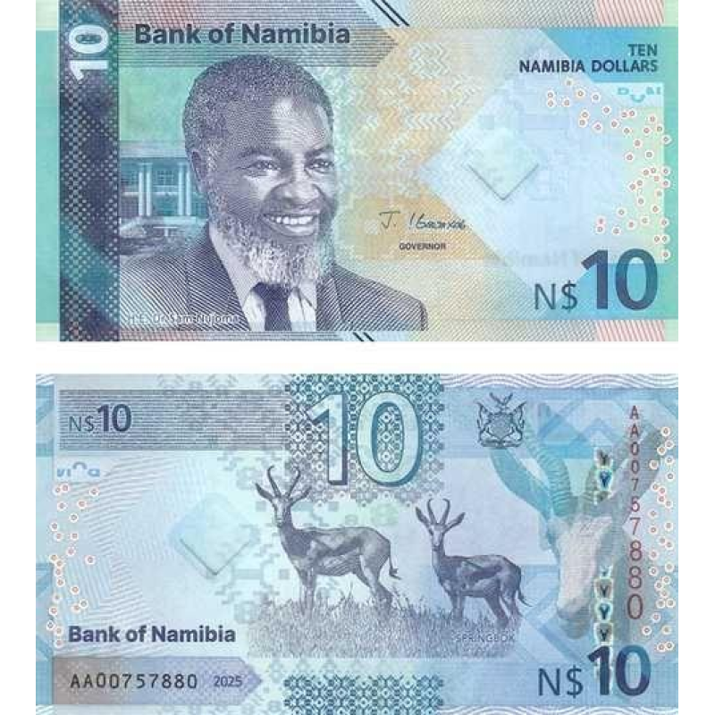 Намібія / Намибия / Namibia 10 dollars 2025 Pick 20 UNC Намібія / Намибия / Namibia 10 dollars 2025 Pick 20 UNC