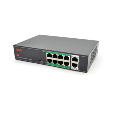 8-портовий PoE-комутатор з автоперезапуском ONV-H1108PSD, 8хРоЕ 100 Мбіт + 2хUplink 100 Мбіт до 250 мм, IEEE802.3af/at