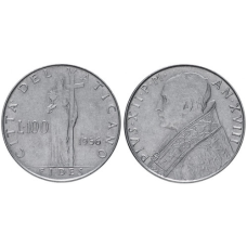 Монета 100 лір. 1955-57 рік, Ватикан