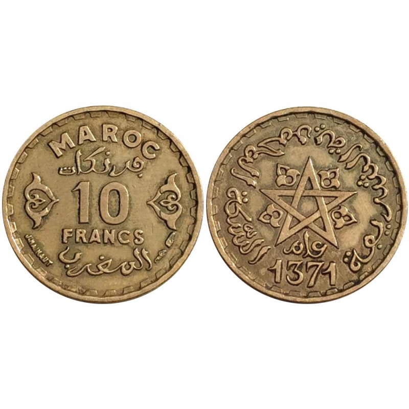 10зорів 1952 Марокко — 1371 (ЕА) 10зорів 1952 Марокко — 1371 (ЕА)