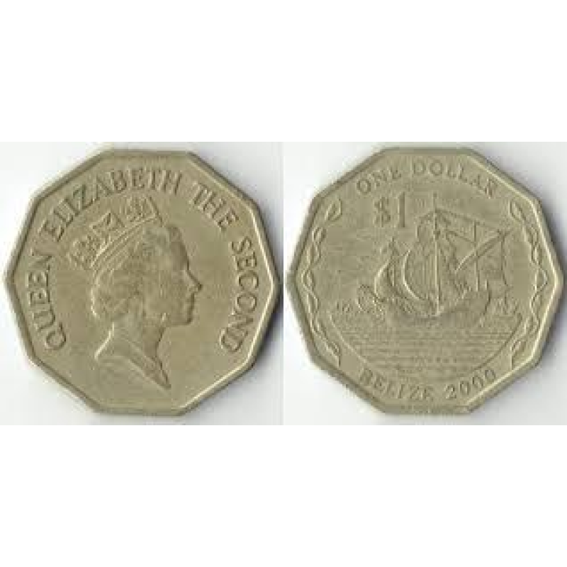 Belize Беліз — 1 долар 2000,03,12,1991 Беліз Belize Беліз — 1 долар 2000,03,12,1991 Беліз