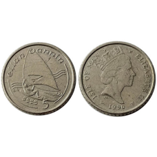 5 пінсів 1990,91,93 острів Мен