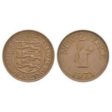 Гернсі 2 нових пенси 1971 вітряний млин