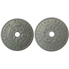 1 пенні 1934,5,6,7, Південна Родезія