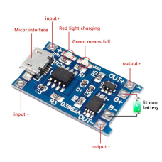 TP4056 18650 модуль контроллер заряда аккумулятора micro USB зарядное устройство с защитой