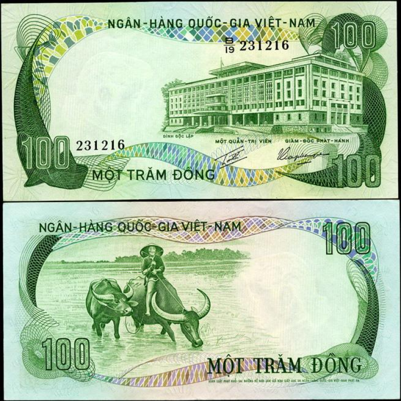 Південний в“єтнам /Vietnam South 100 Dong 1972 P31 UNC Південний в“єтнам /Vietnam South 100 Dong 1972 P31 UNC