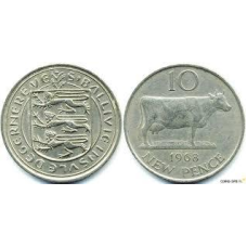 Гернсі, 10 пенсов, 1968,77,79