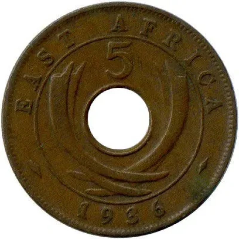 Британська Східна Африка 5 міліграмів 1936 (Д)