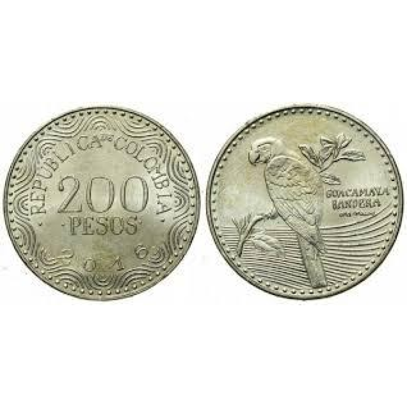 Колумбія 200 песо, 2012-2025 (БД)