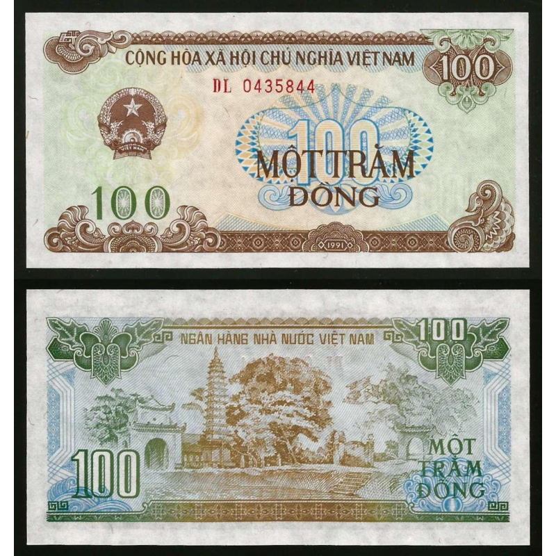 В“єтнам / Vietnam 100 Dong 1991 Pick 105a UNC В“єтнам / Vietnam 100 Dong 1991 Pick 105a UNC