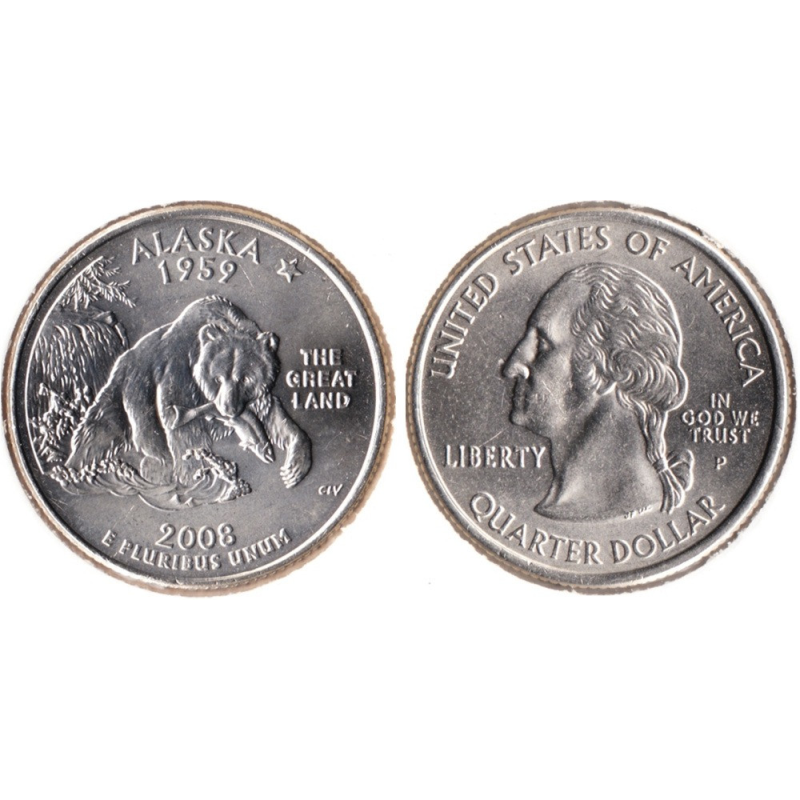 25 млн 2008 D США — Аляска — Alaska 25 млн 2008 D США — Аляска — Alaska