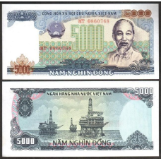 В“єтнам / Vietnam 5000 Dong 1987 Pick 104 UNC