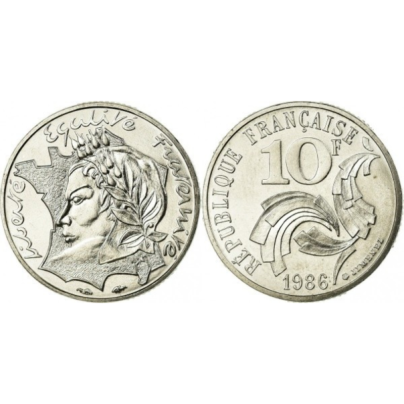 Франція 10 франків 1986