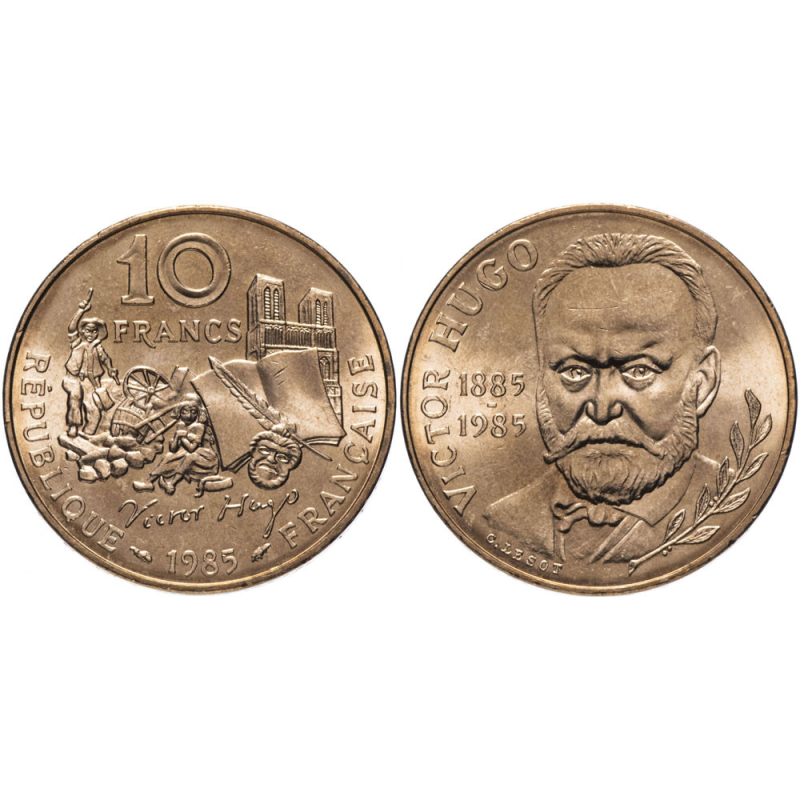 Франція, 10 франків, 1985 Гюго Франція, 10 франків, 1985 Гюго