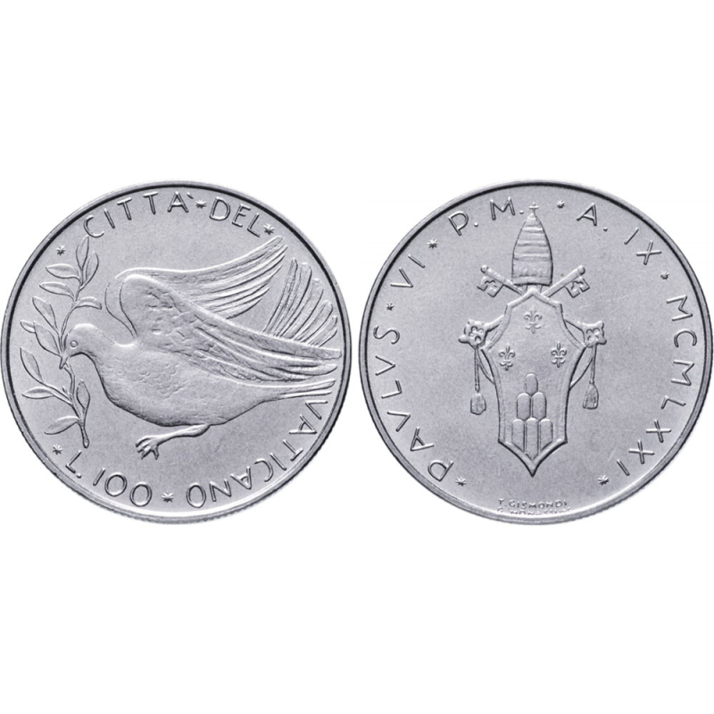 Ватикан, 100 лір, 1970