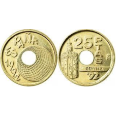 Іспанія 25 песет 1992 ЕКСПО“92 Севілья /Глобус
