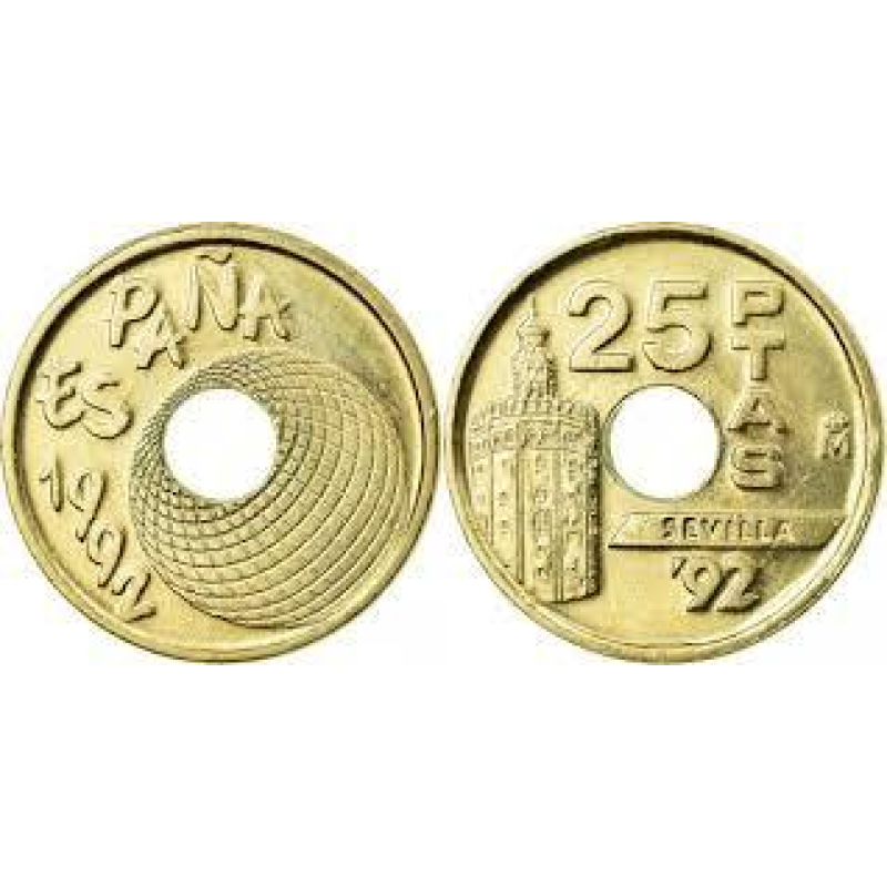 Іспанія 25 песет 1992 ЕКСПО“92 Севілья /Глобус