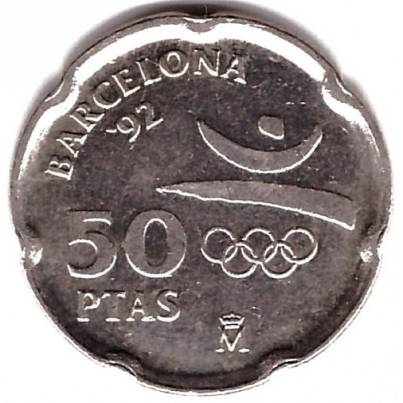 50 песет 1992 — Емблема Олімпійські, Іспанія