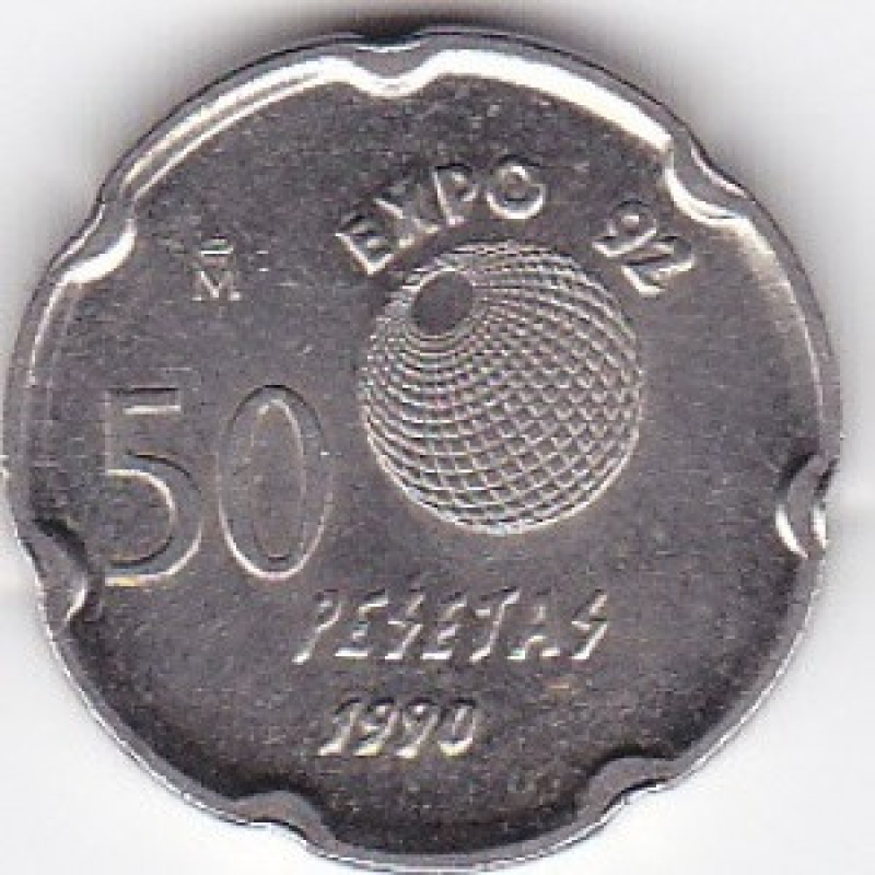 50 песет 1990 - Король Хуан Карлос I, Іспанія