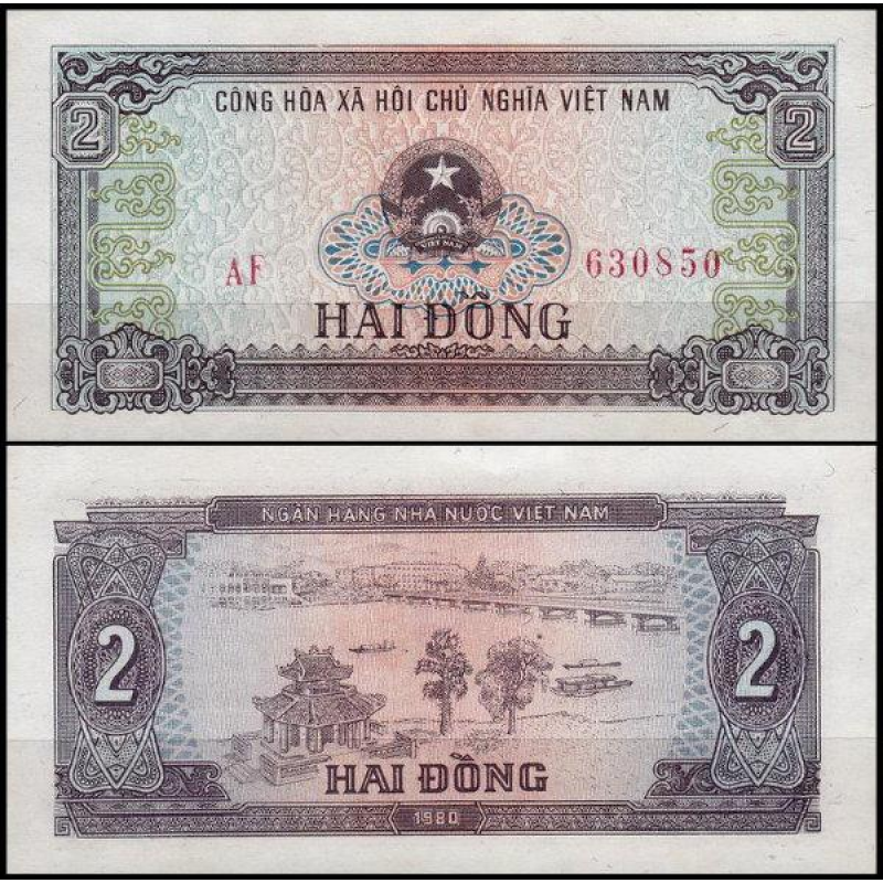 В“єтнам / Vietnam 2 Dong 1980 Pick 85 UNC В“єтнам / Vietnam 2 Dong 1980 Pick 85 UNC